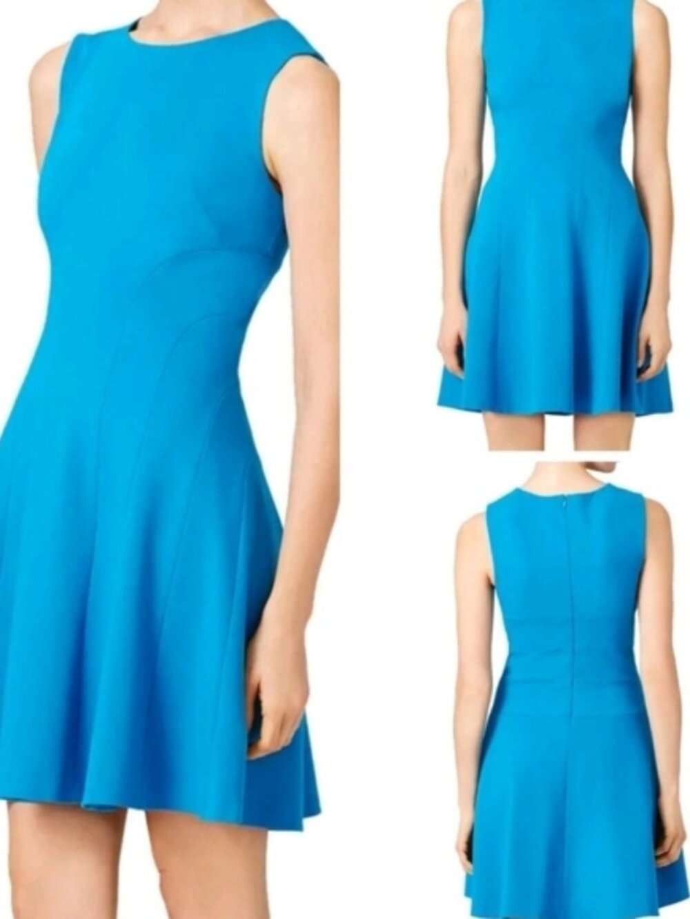 DVF Diane Von Furstenberg Citra Dress 0 Blue Full A-Line Fit & Flare Mini Event